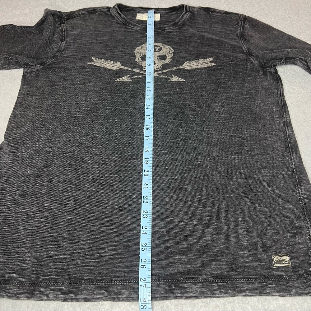 Vtg Denim & Supply Ralph Lauren Mens L Distress Long Sleeve Shirt Skull & Arrows - Picture 6 of 10